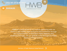 Tablet Screenshot of hwb.co.za